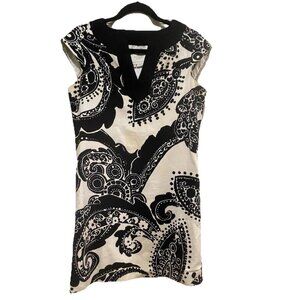KATE SPADE New York Heleen Black Multi Paisley Print Shift Dress Size 4